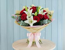 Букет цветов из:  Лилии и Розы в Подгоренском