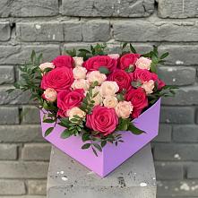Цветочная композиция из Розы в коробке #REPLACE_PRED# Подгоренском
