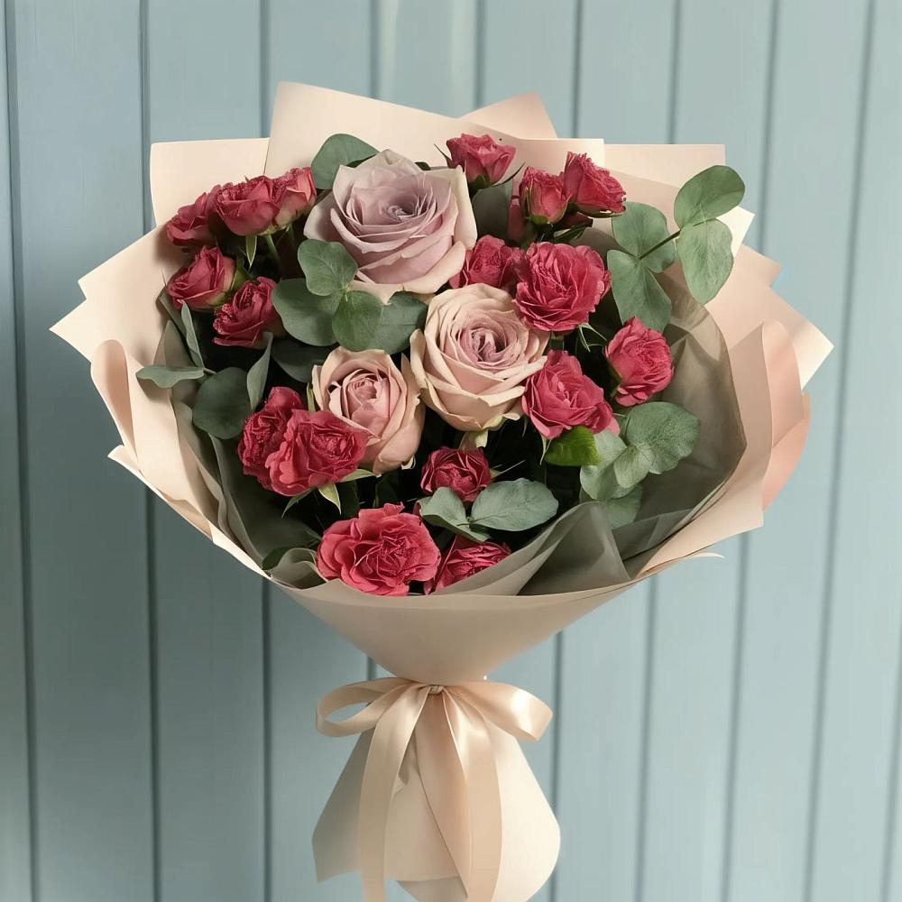 Букет цветов из: Гвоздики и Розы в Подгоренском