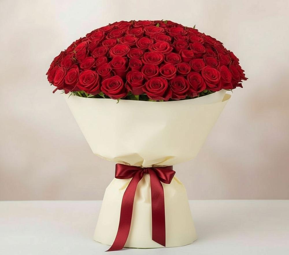 Букет 101 Красная роза Милано в Подгоренском