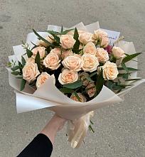 Букет Кремовые розы Латте в Подгоренском
