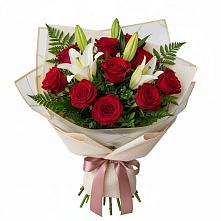 Букет цветов из:  Лилии и Розы в Подгоренском
