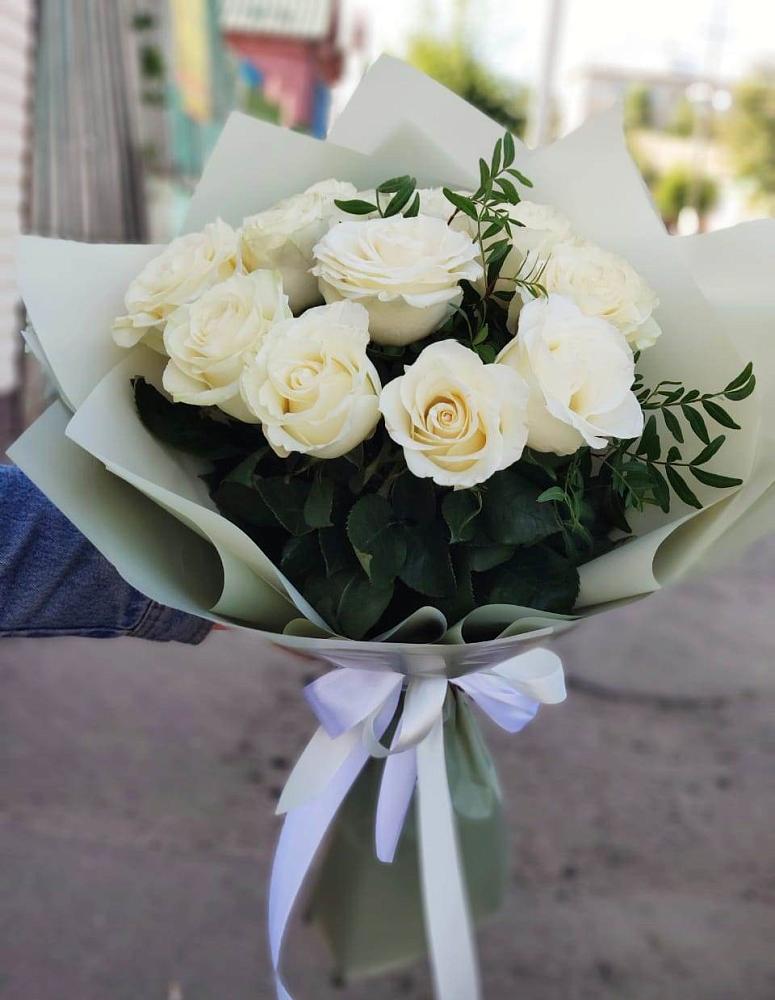 Букет Белые розы Проуд в Подгоренском