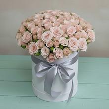 Цветочная композиция из Розы в шляпной коробке в Подгоренском