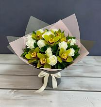 Букет цветов из:  Орхидеи и Розы в Подгоренском