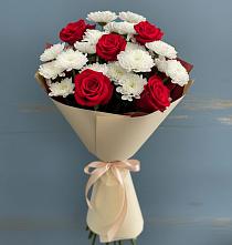 Букет цветов из:  Розы и Хризантемы #REPLACE_PRED# Подгоренском