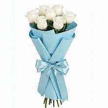 Букет 7 белых роз Проуд в Подгоренском