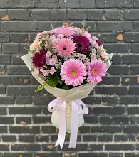 Букет цветов из:  Герберы и Хризантемы в Подгоренском