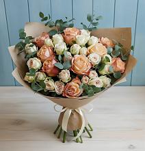 Букет цветов из:  Альстромерии и Розы в Подгоренском