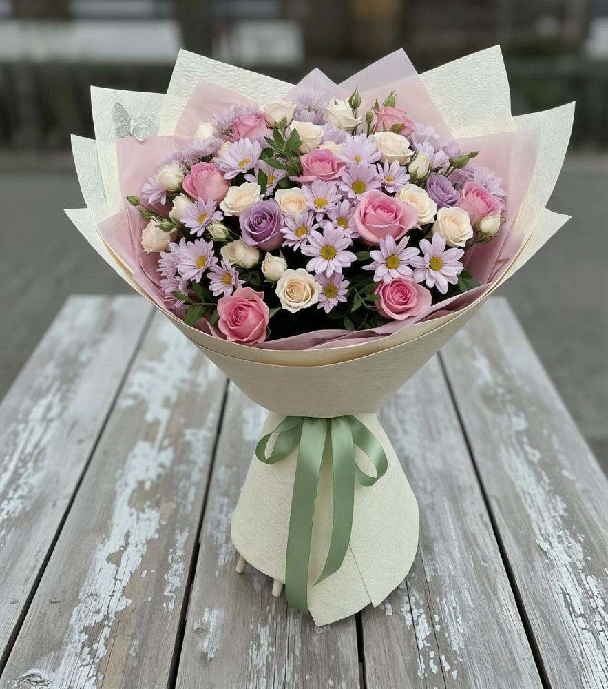 Букет цветов из: Розы и Хризантемы в Подгоренском